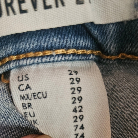 Forever 21 Womens Light Wash Distressed Skinny Jeans Size 29 - Picture 6 of 13